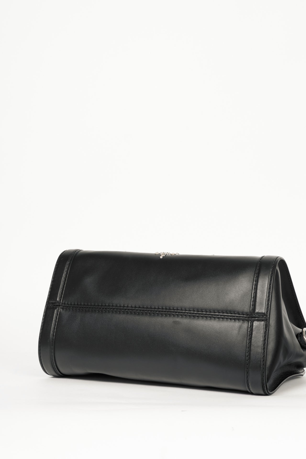 Alexander McQueen Medium Padlock Black Leather Studded Tote