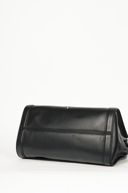 Alexander McQueen Medium Padlock Black Leather Studded Tote