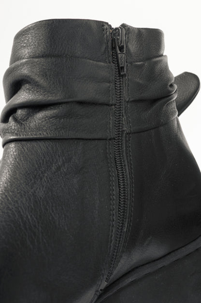 Trippen Tippet Black Bow Wedge Ankle Boots