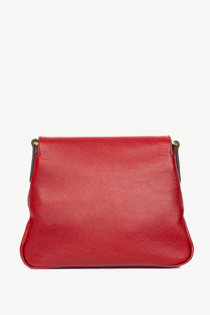 Gucci Dahlia Cherry Red Sakai Calf Lux GG Flap Crossbody