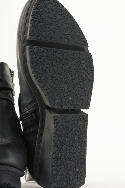 Trippen Tippet Black Bow Wedge Ankle Boots