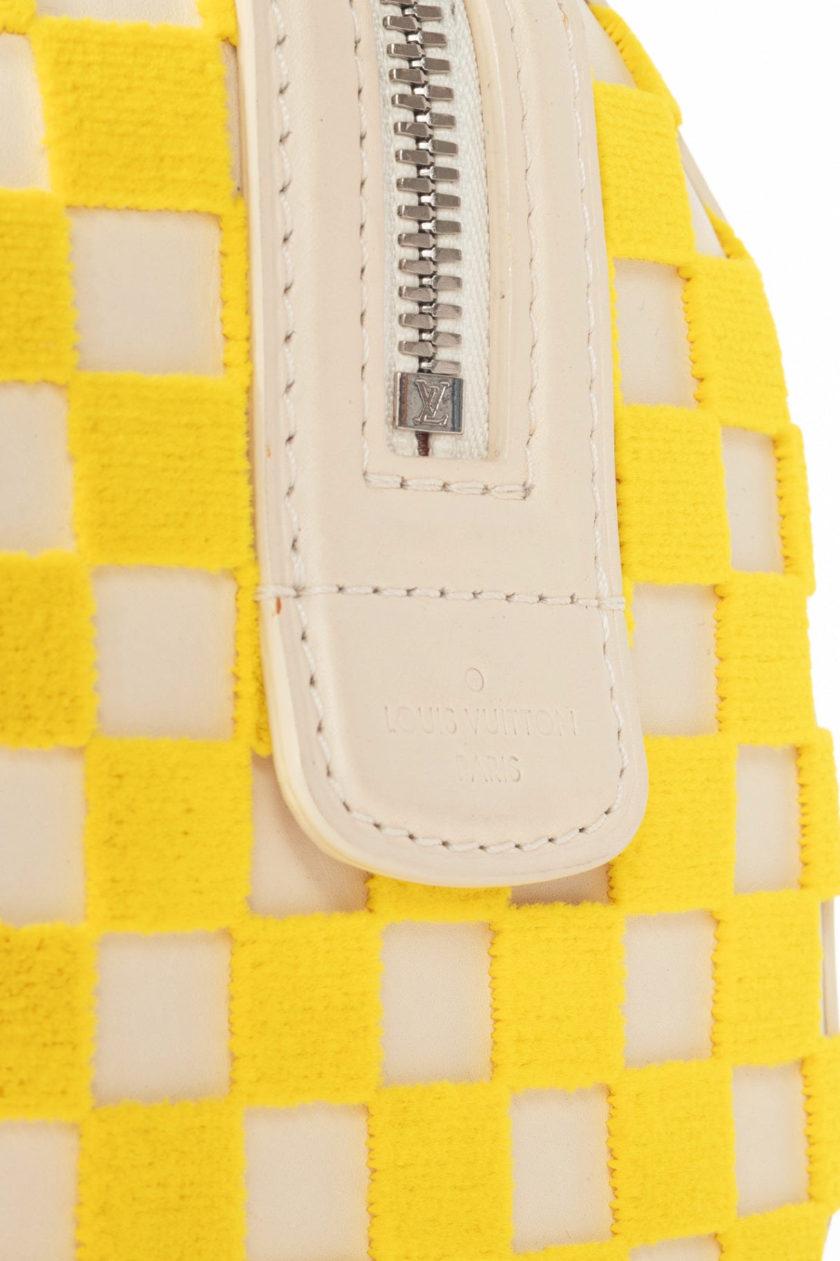 Louis Vuitton SS13 Runway Speedy East West Yellow Damier Cubic Handbag