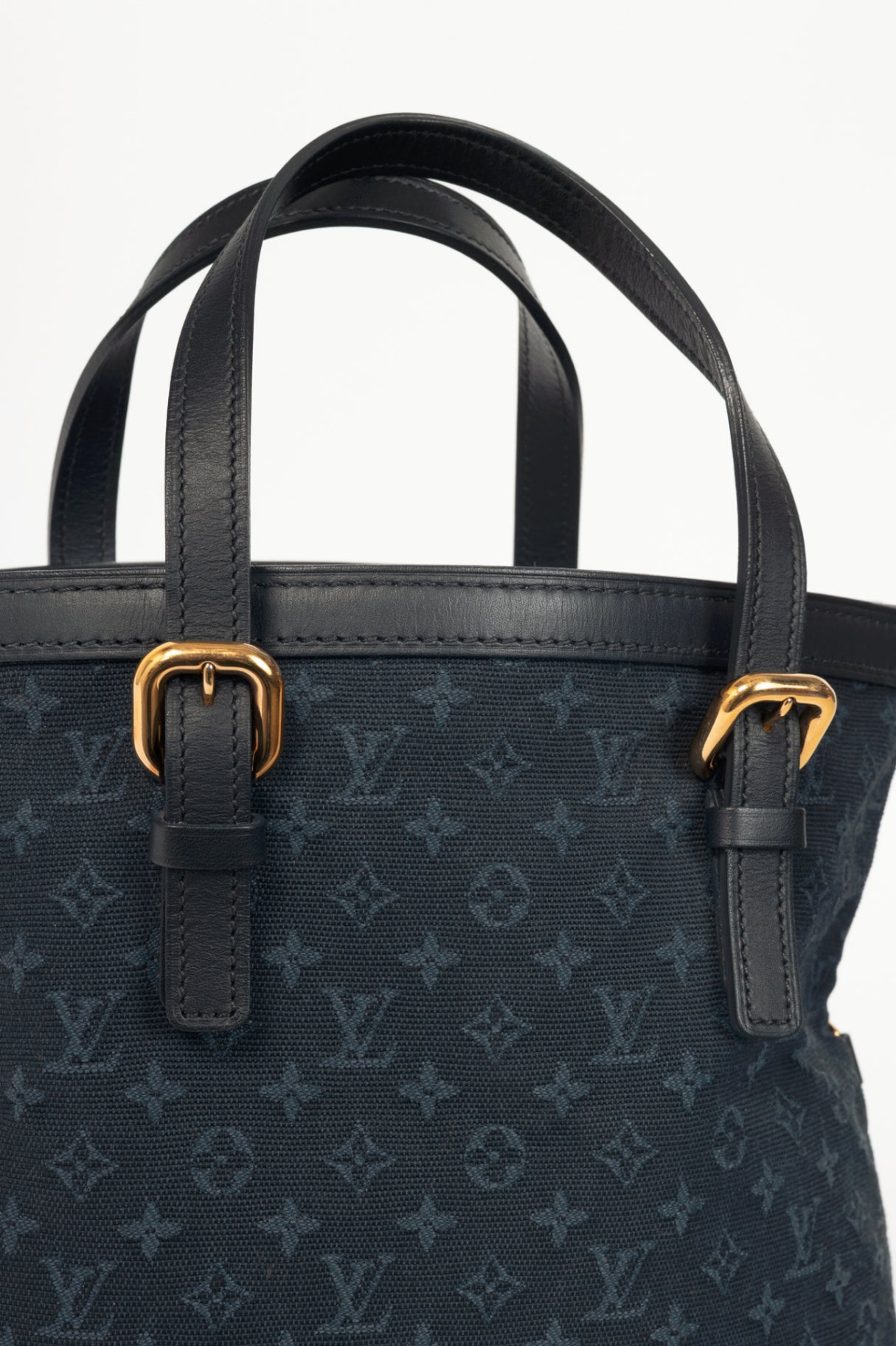 Louis Vuitton Francoise Navy Mini Lin Monogram Tote