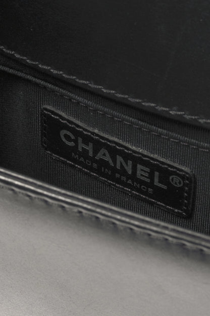 Chanel Medium Boy Brown & Black Quilted Leather Whipstitch Flap Bag