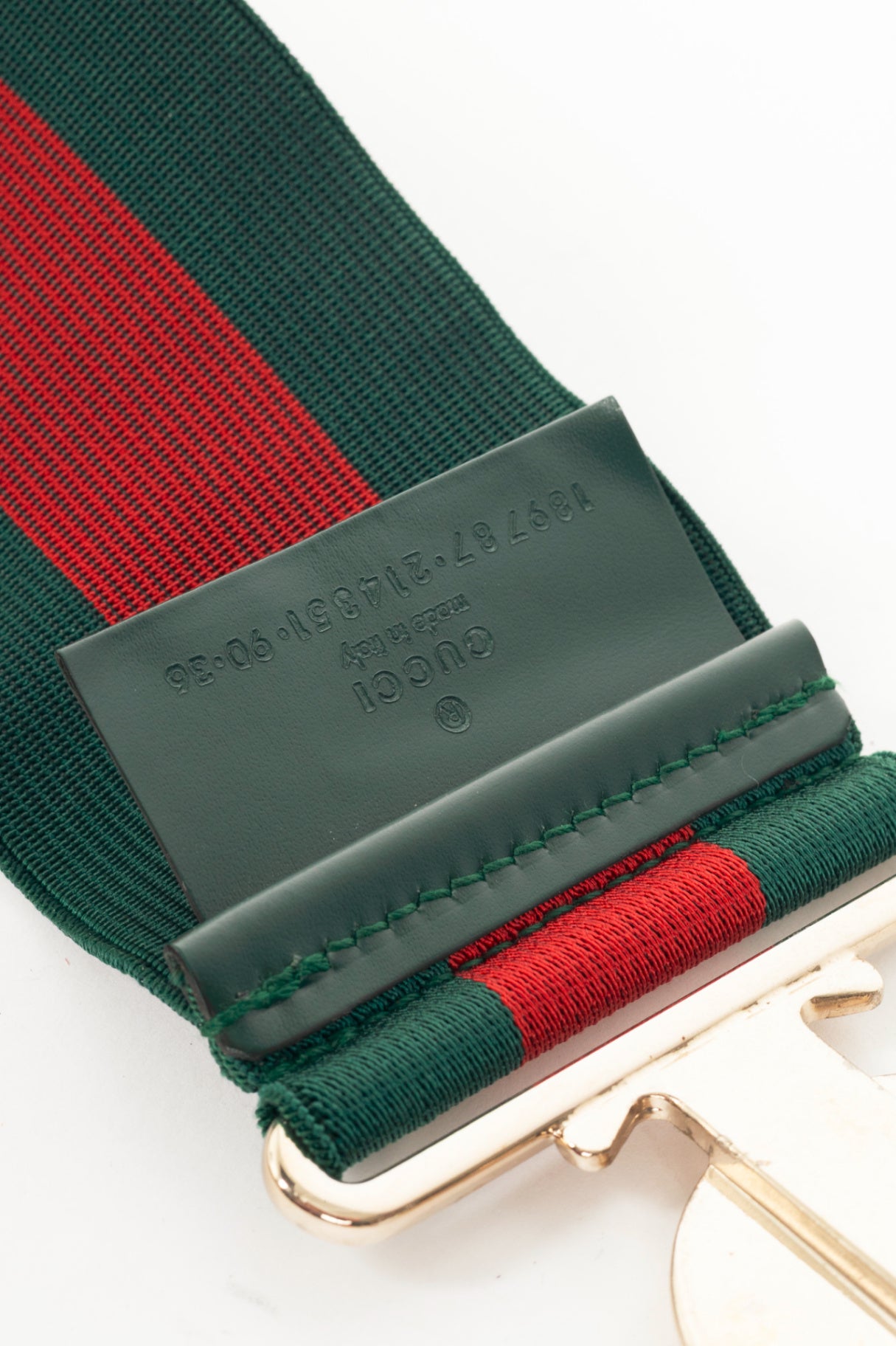 Gucci Web GG-Buckle Wide Stretch Belt