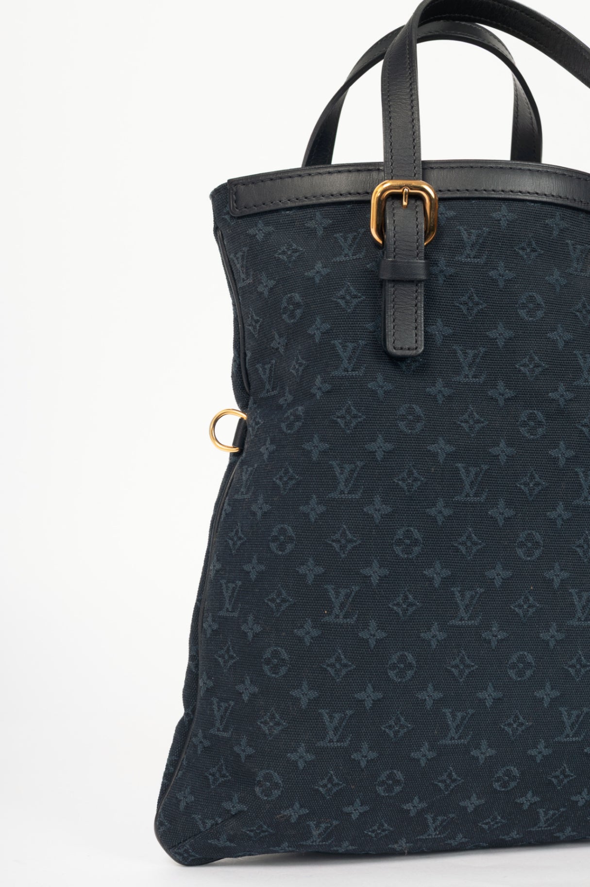 Louis Vuitton Francoise Navy Mini Lin Monogram Tote