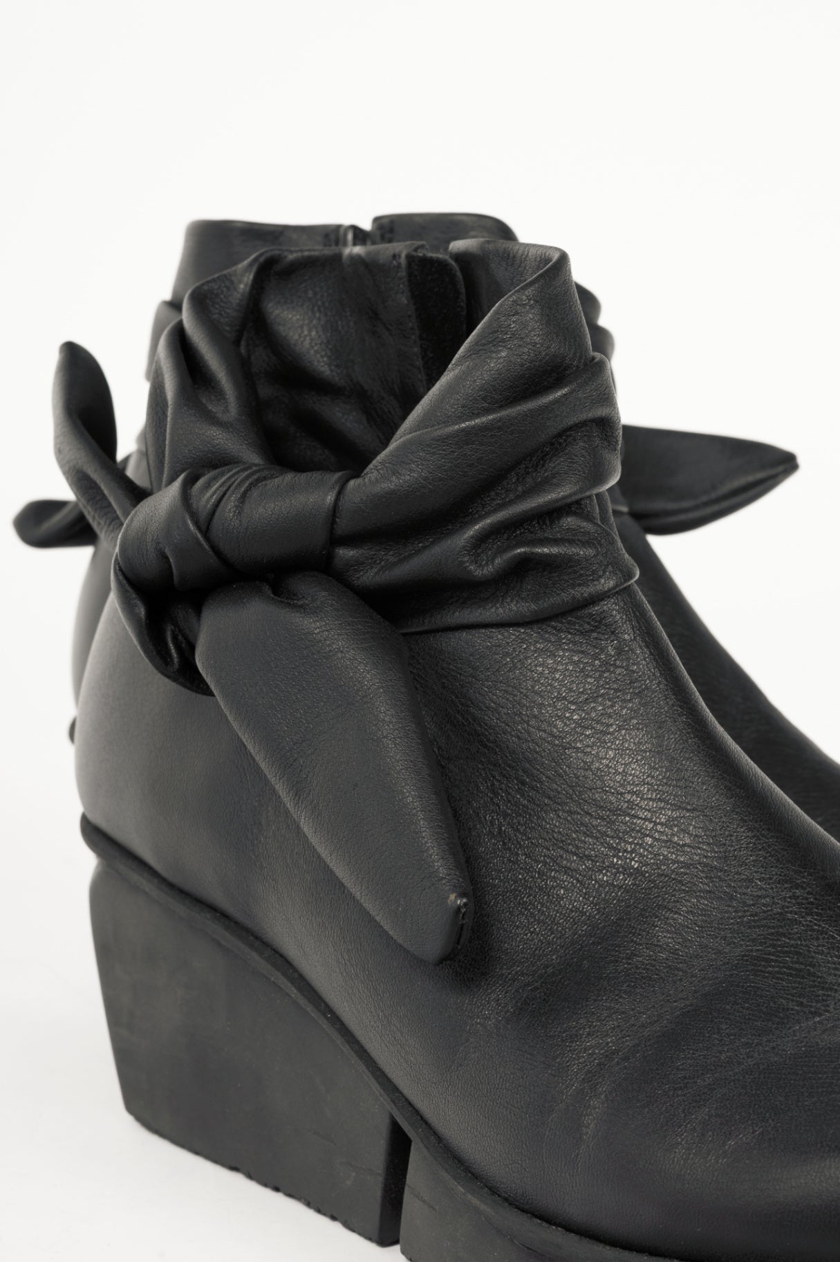 Trippen Tippet Black Bow Wedge Ankle Boots