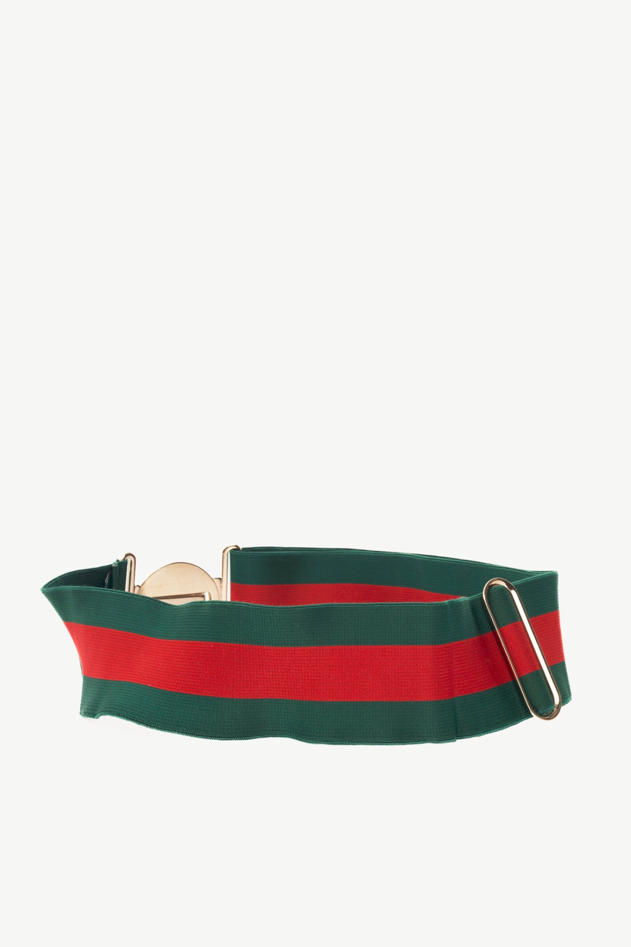 Gucci Web GG-Buckle Wide Stretch Belt