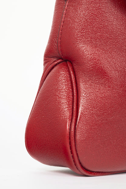 Gucci Dahlia Cherry Red Sakai Calf Lux GG Flap Crossbody