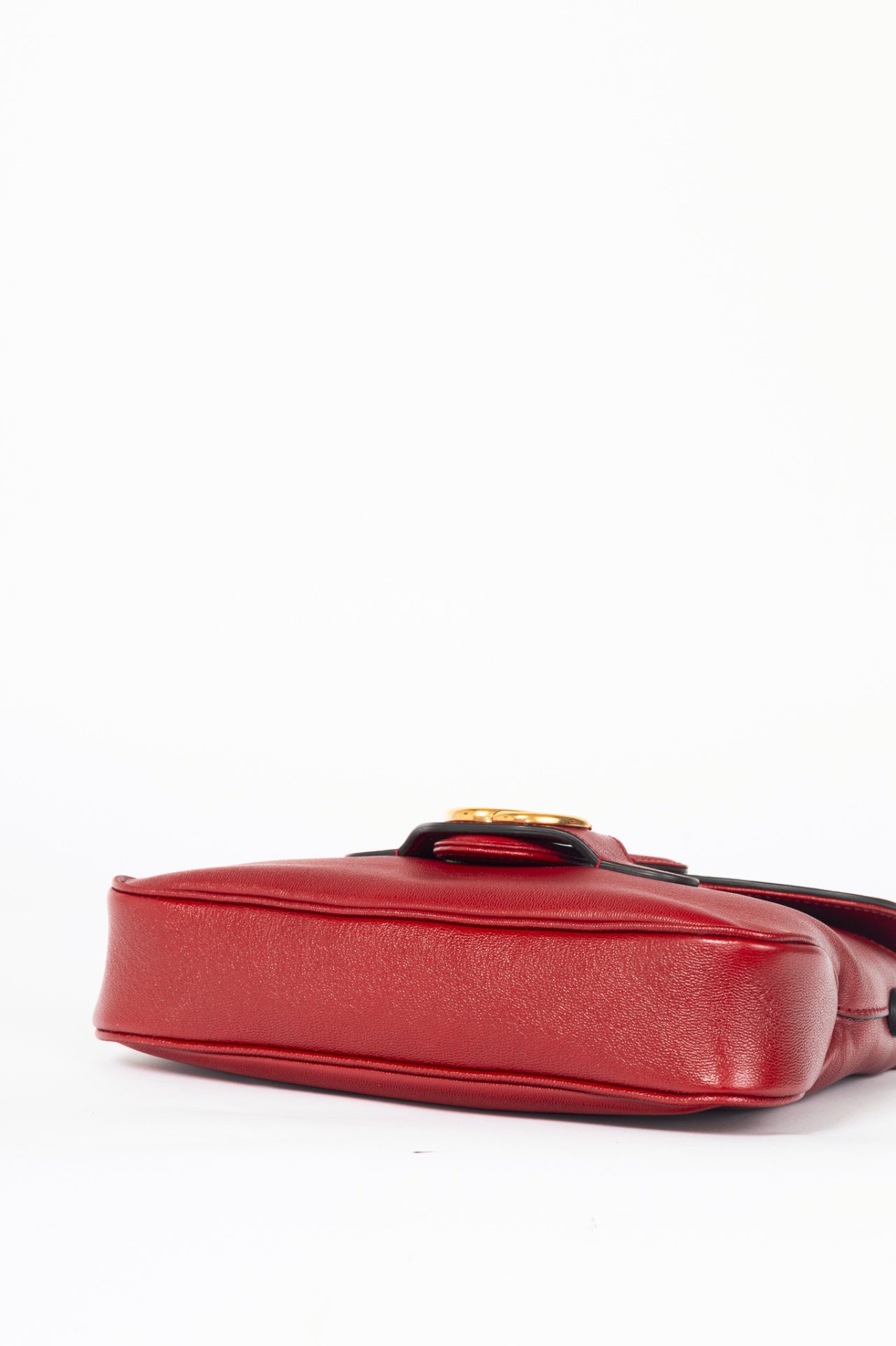 Gucci Dahlia Cherry Red Sakai Calf Lux GG Flap Crossbody