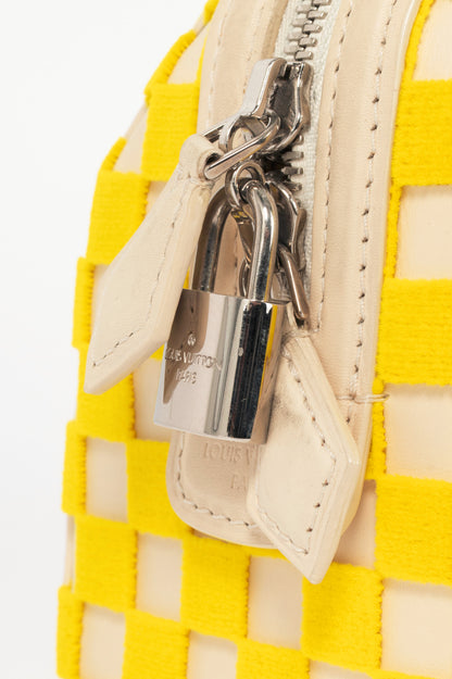 Louis Vuitton SS13 Runway Speedy East West Yellow Damier Cubic Handbag