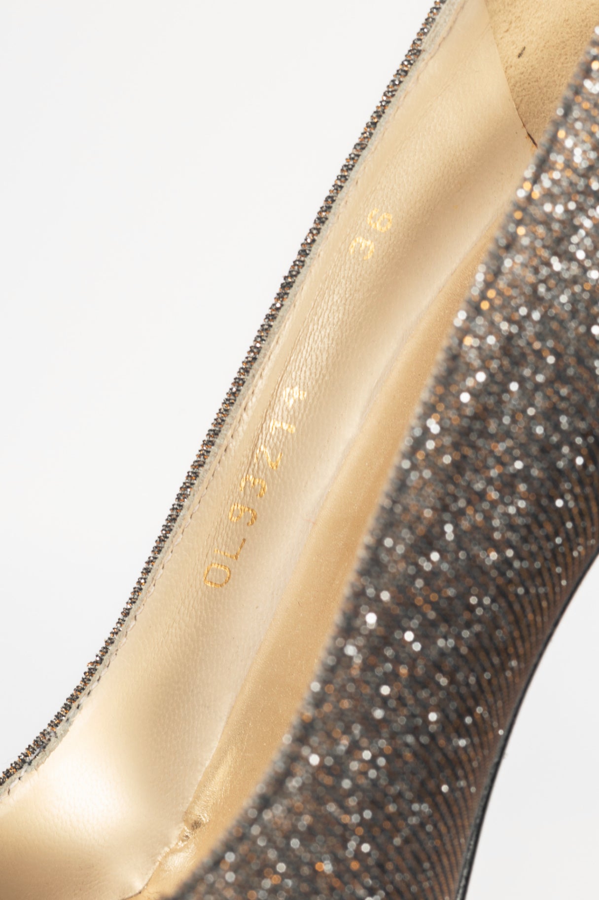 Stuart Weitzman Bowover Pyrite Nocturn Sparkly Bow Peep-Toe Pumps