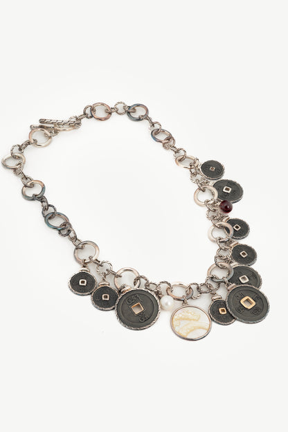 John Hardy Sterling Silver Dangling-Coin Chain Necklace