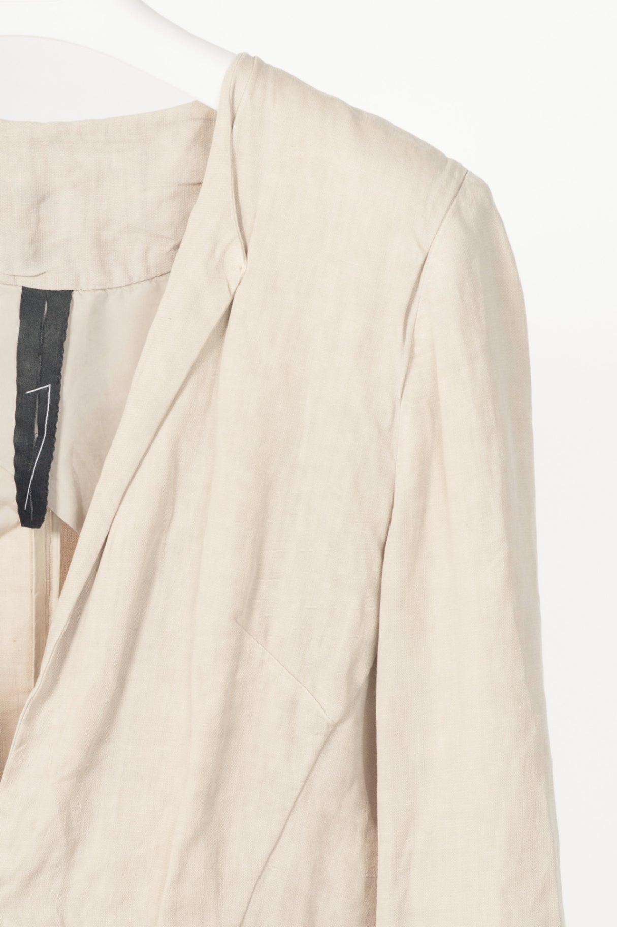Ilaria Nistri Beige Linen Hook Blazer