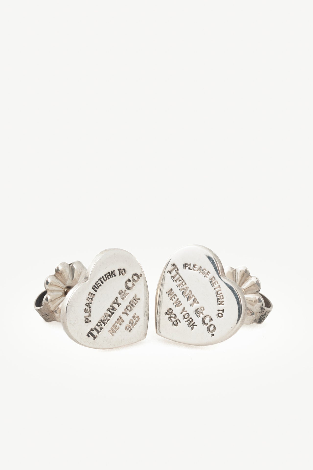 Tiffany & Co. Return to Tiffany Sterling Silver Heart Stud Earrings