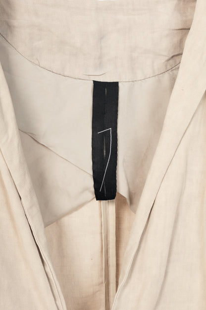 Ilaria Nistri Beige Linen Hook Blazer