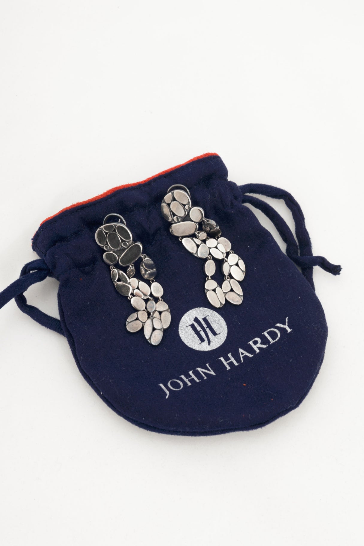 John Hardy Kali Sterling Silver Pebble Drop Earrings