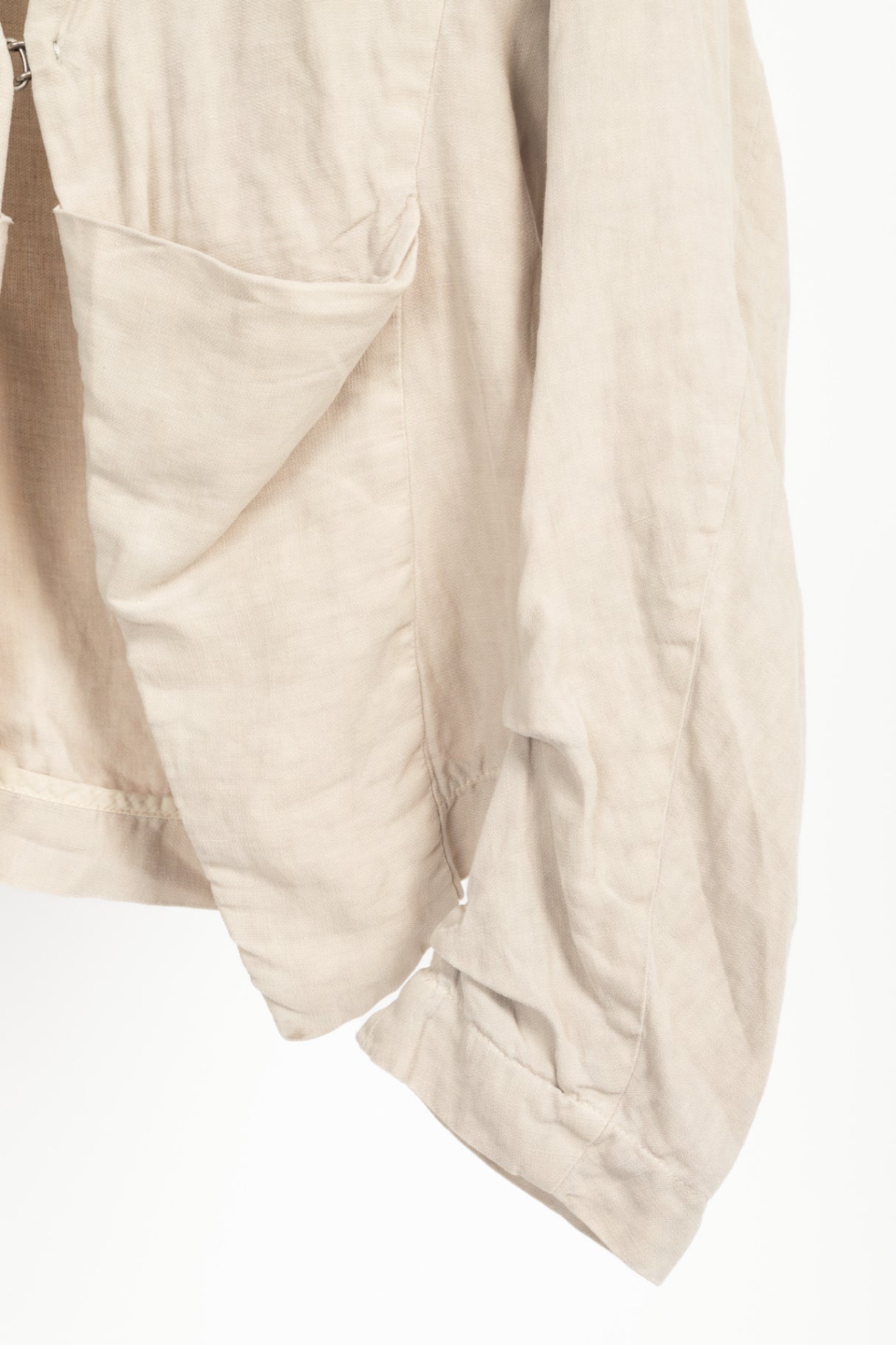 Ilaria Nistri Beige Linen Hook Blazer