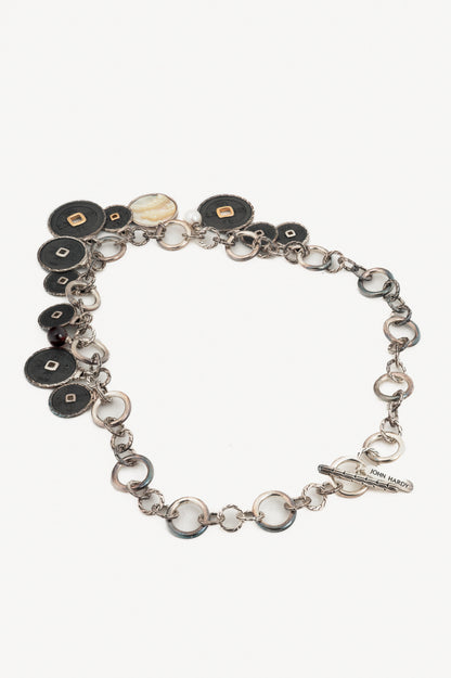 John Hardy Sterling Silver Dangling-Coin Chain Necklace