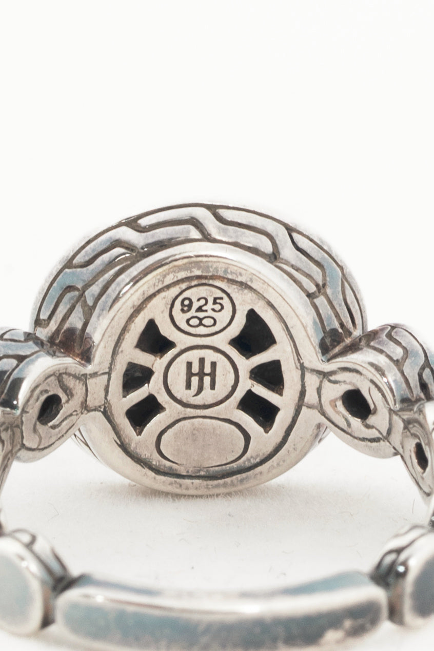John Hardy Sterling Silver Round Black-Sapphire Ring