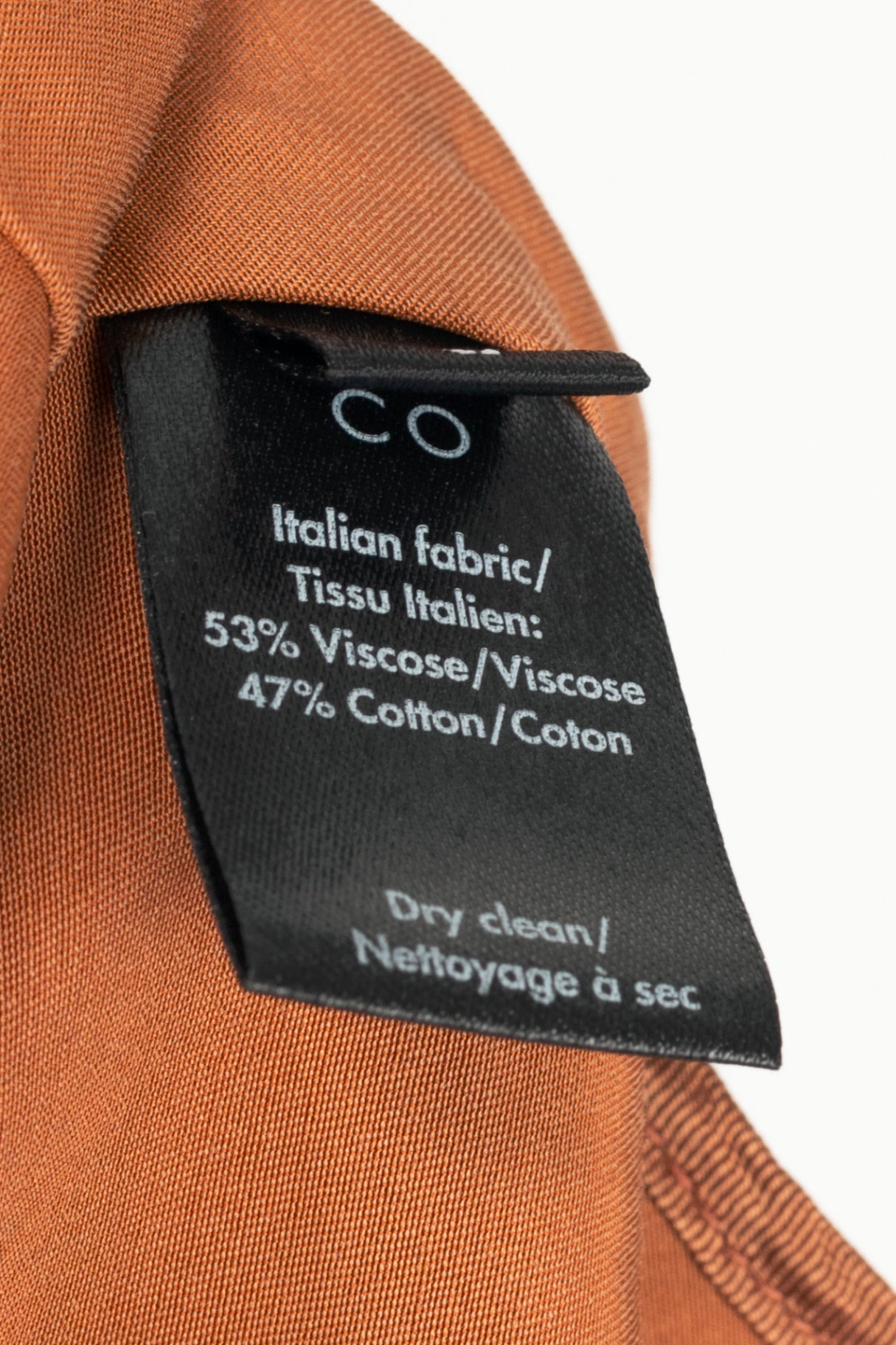 Co Rust Cotton-Blend Taffeta Collared Blouse