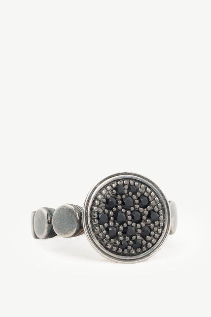 John Hardy Sterling Silver Round Black-Sapphire Ring