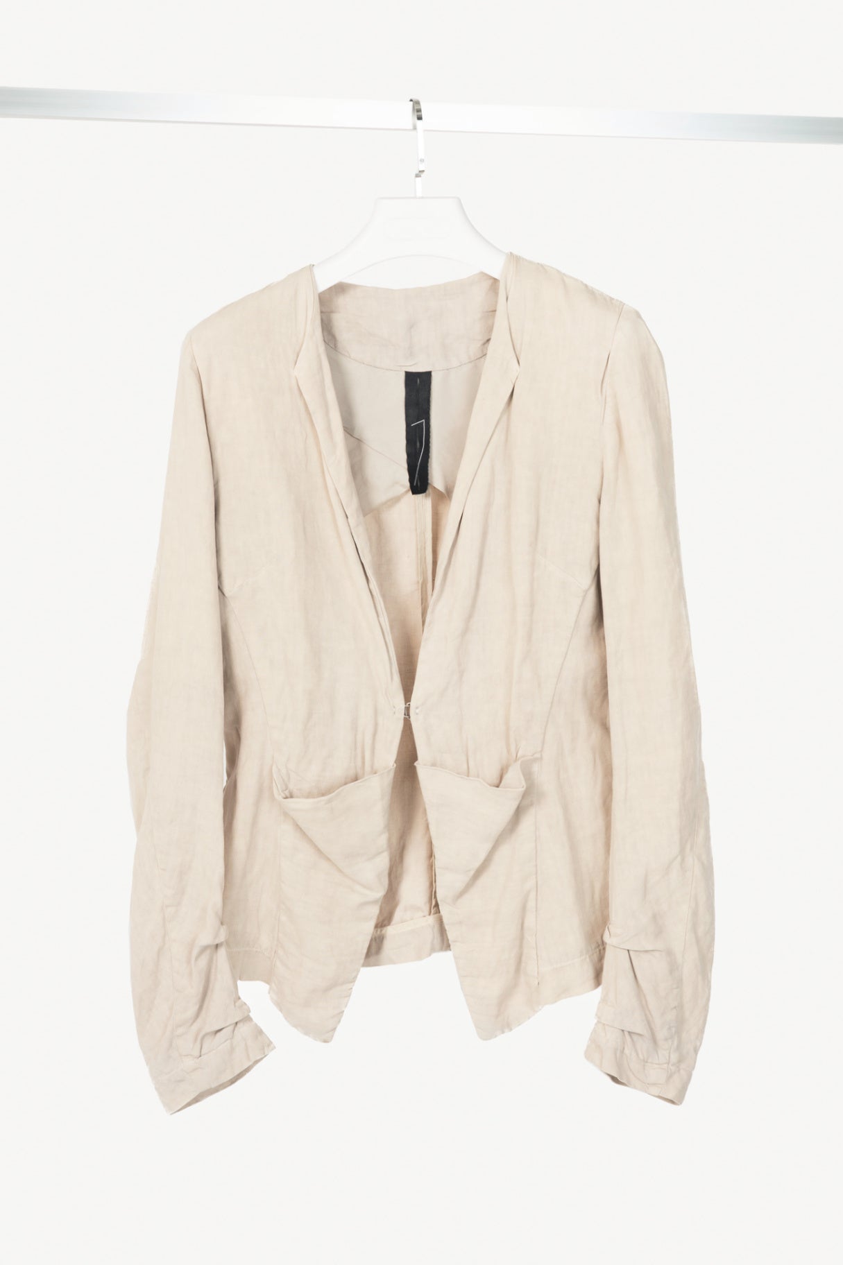 Ilaria Nistri Beige Linen Hook Blazer