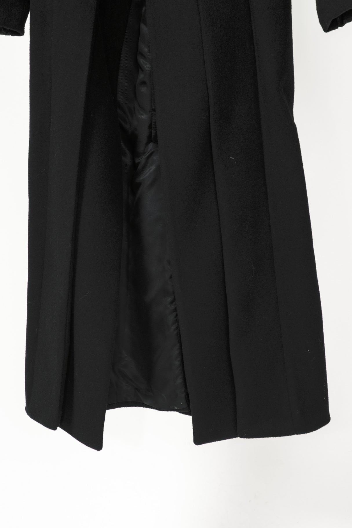 Elisa C-Rossow Snowbird Black Wool Layered Belted Coat