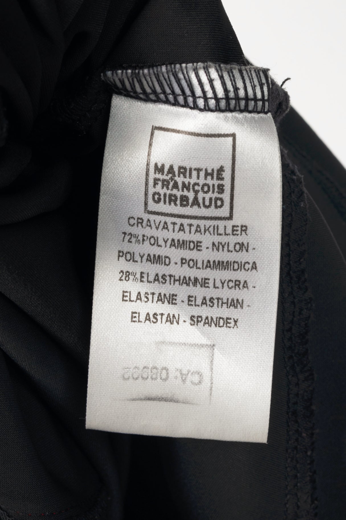 Marithe + Francois Girbaud Black Jersey Asymmetrical Lace-Up Dress