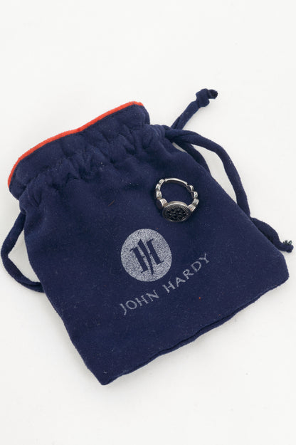 John Hardy Sterling Silver Round Black-Sapphire Ring
