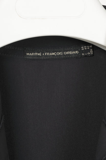 Marithe + Francois Girbaud Black Jersey Asymmetrical Lace-Up Dress