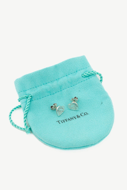 Tiffany & Co. Return to Tiffany Sterling Silver Heart Stud Earrings