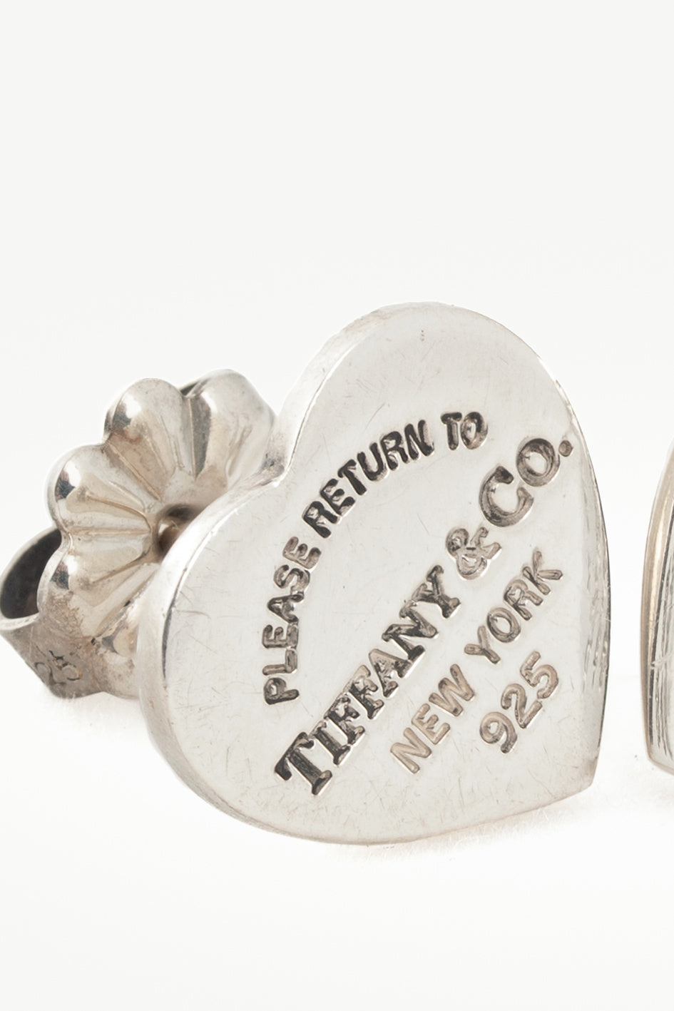 Tiffany & Co. Return to Tiffany Sterling Silver Heart Stud Earrings