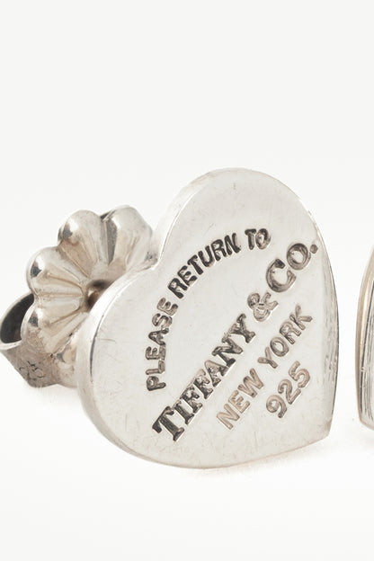 Tiffany & Co. Return to Tiffany Sterling Silver Heart Stud Earrings