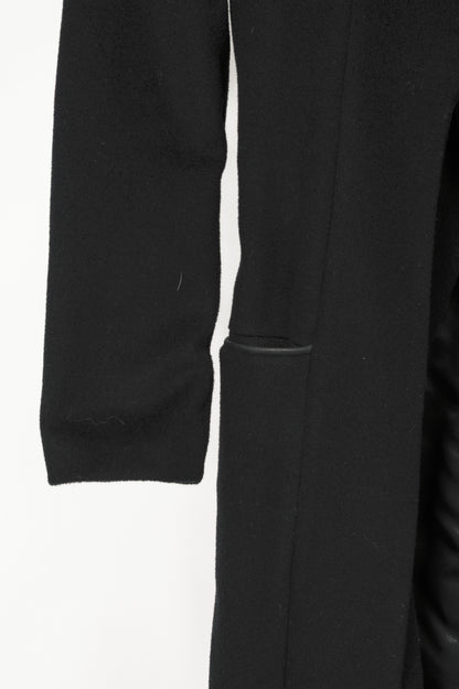 Elisa C-Rossow Snowbird Black Wool Layered Belted Coat