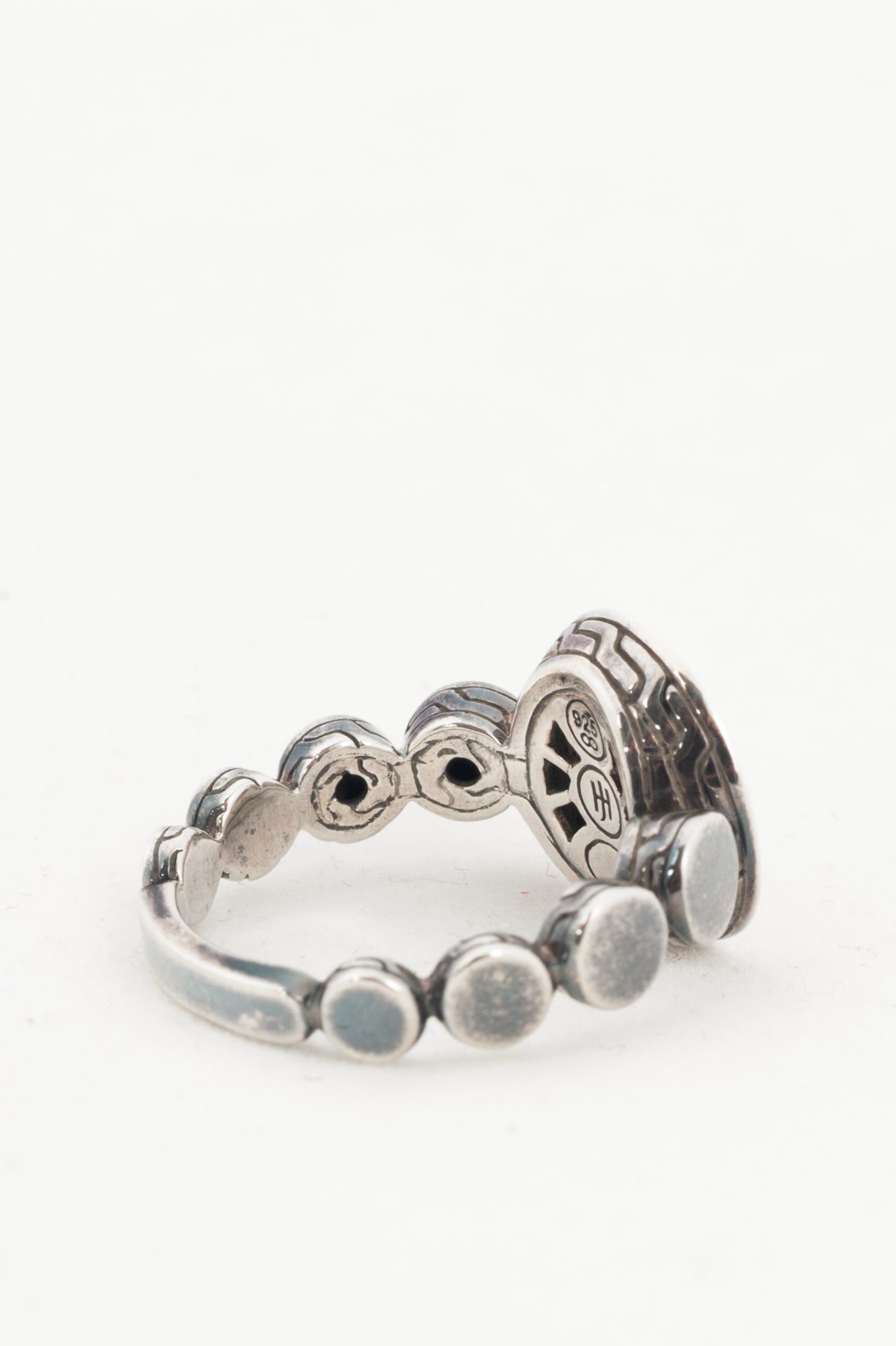 John Hardy Sterling Silver Round Black-Sapphire Ring