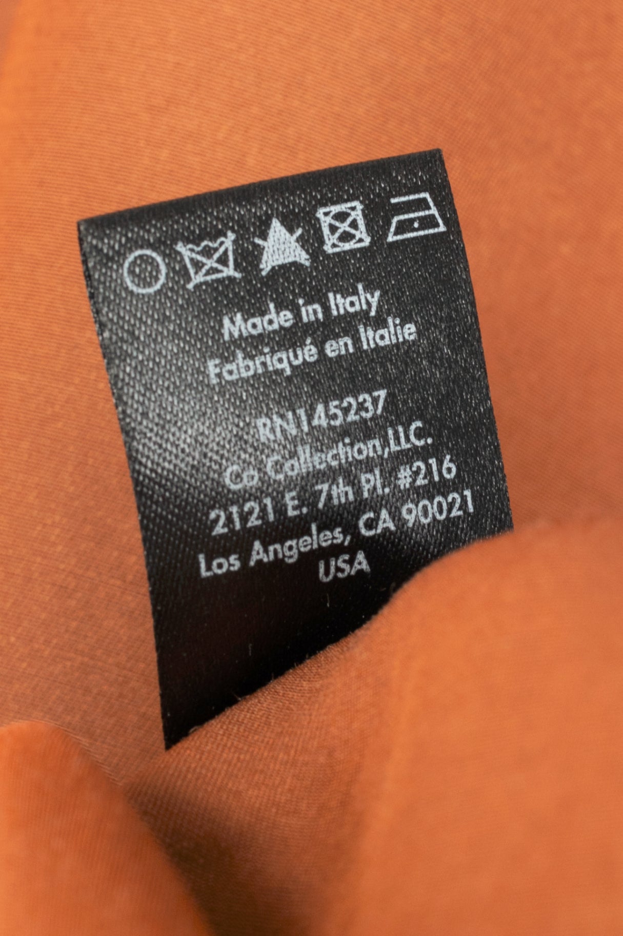Co Rust Cotton-Blend Taffeta Collared Blouse