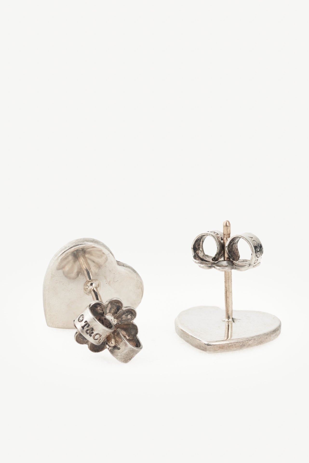 Tiffany & Co. Return to Tiffany Sterling Silver Heart Stud Earrings