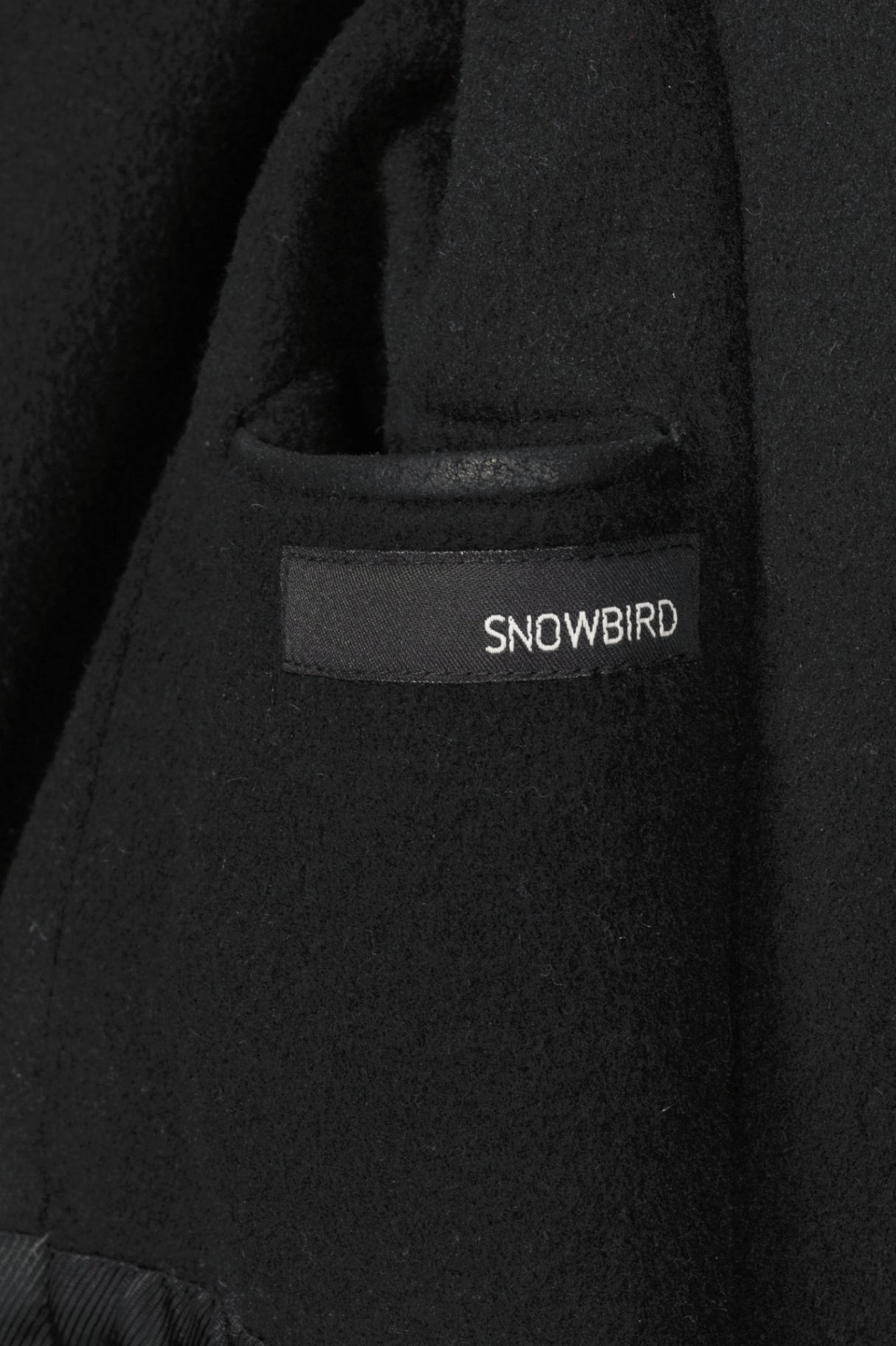 Elisa C-Rossow Snowbird Black Wool Layered Belted Coat