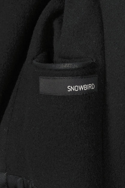 Elisa C-Rossow Snowbird Black Wool Layered Belted Coat