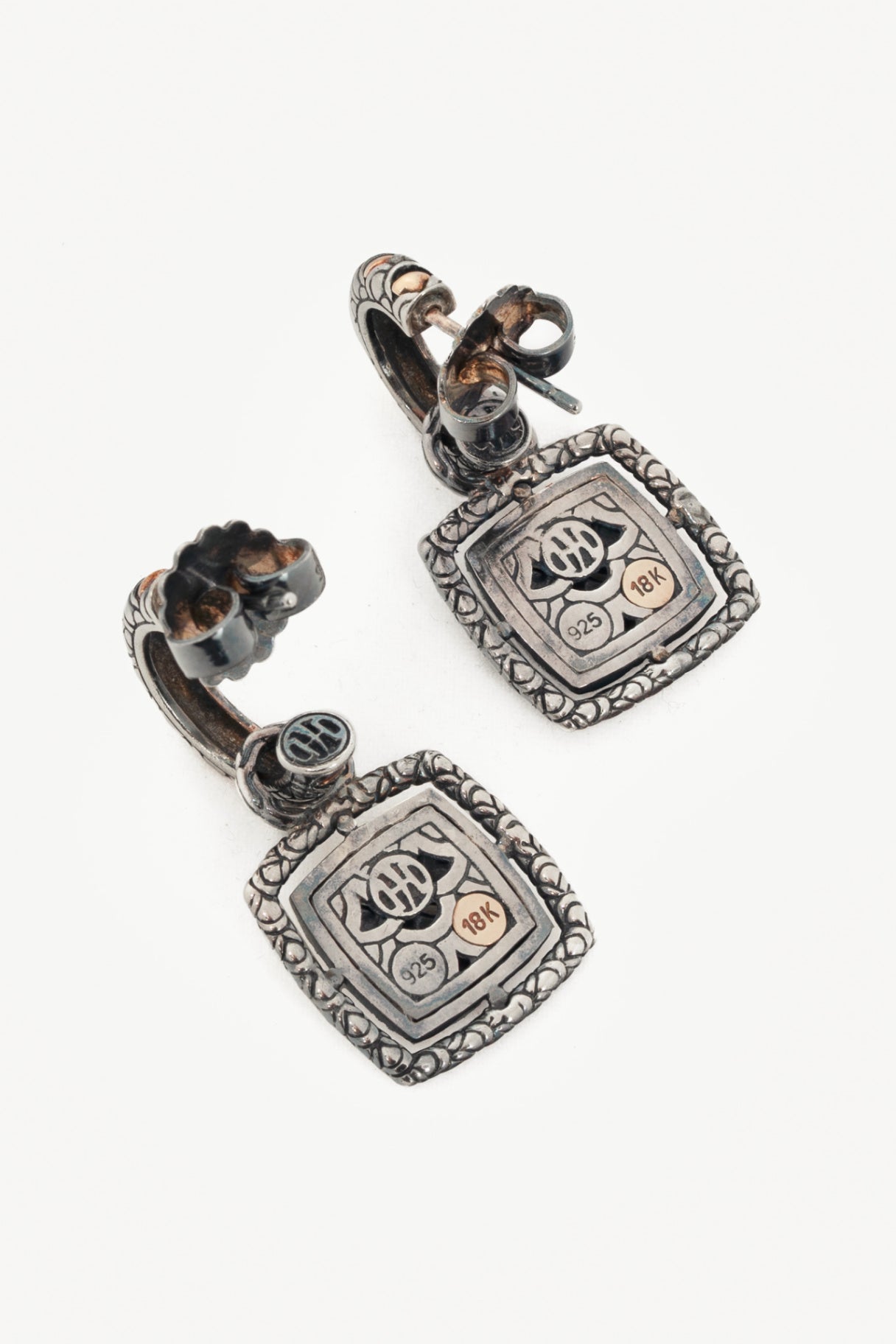 John Hardy Naga Sterling Silver Scale Drop Earrings