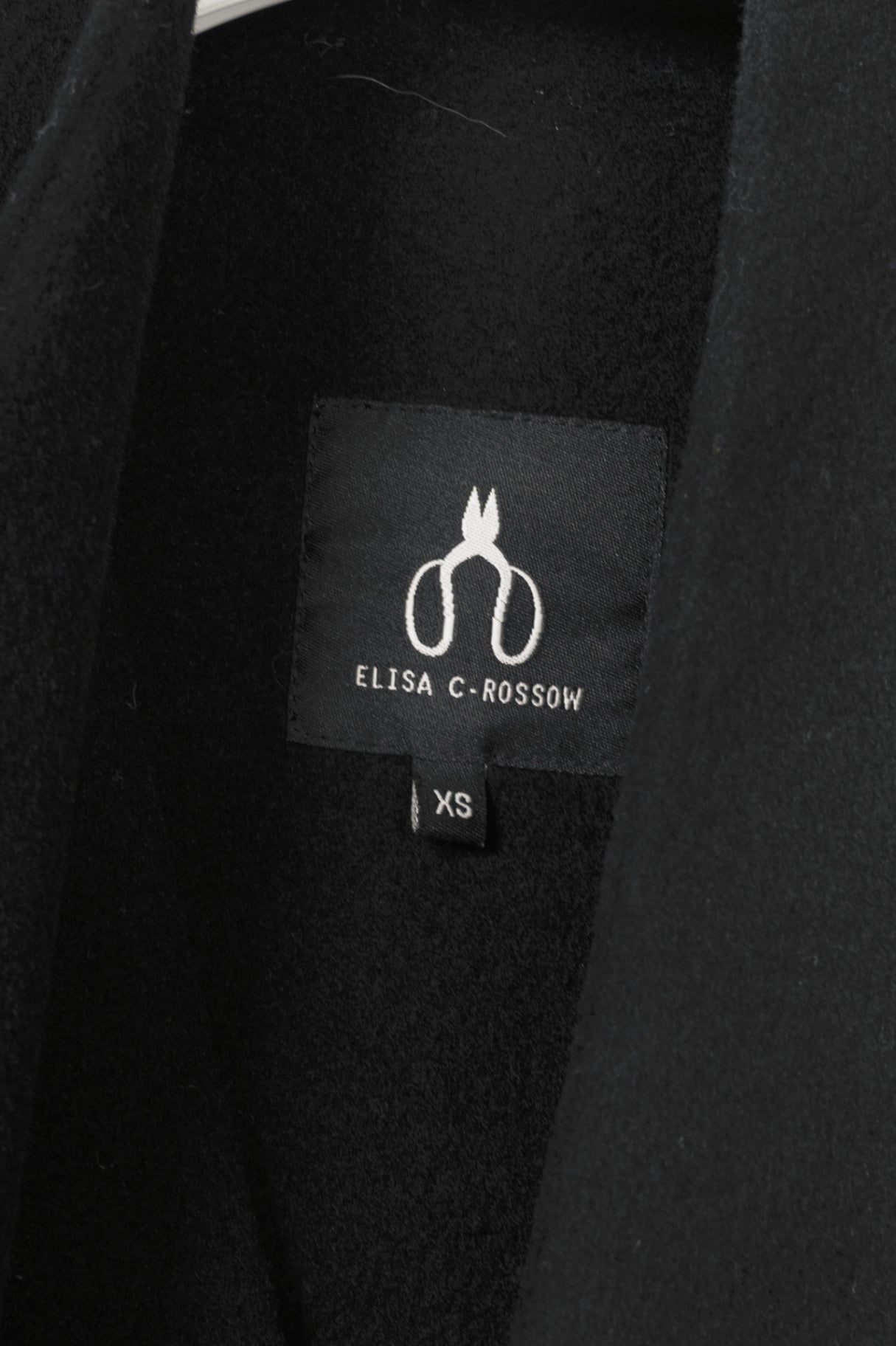 Elisa C-Rossow Snowbird Black Wool Layered Belted Coat