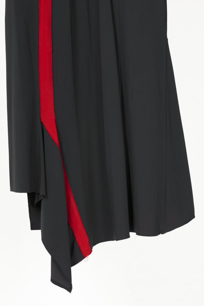 Marithe + Francois Girbaud Black Jersey Asymmetrical Lace-Up Dress