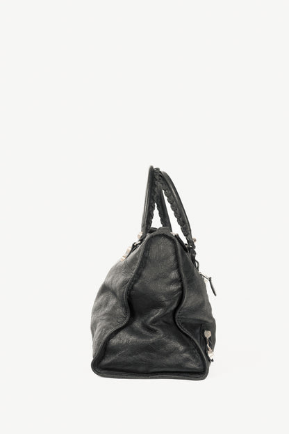 Balenciaga black giant stud moto city