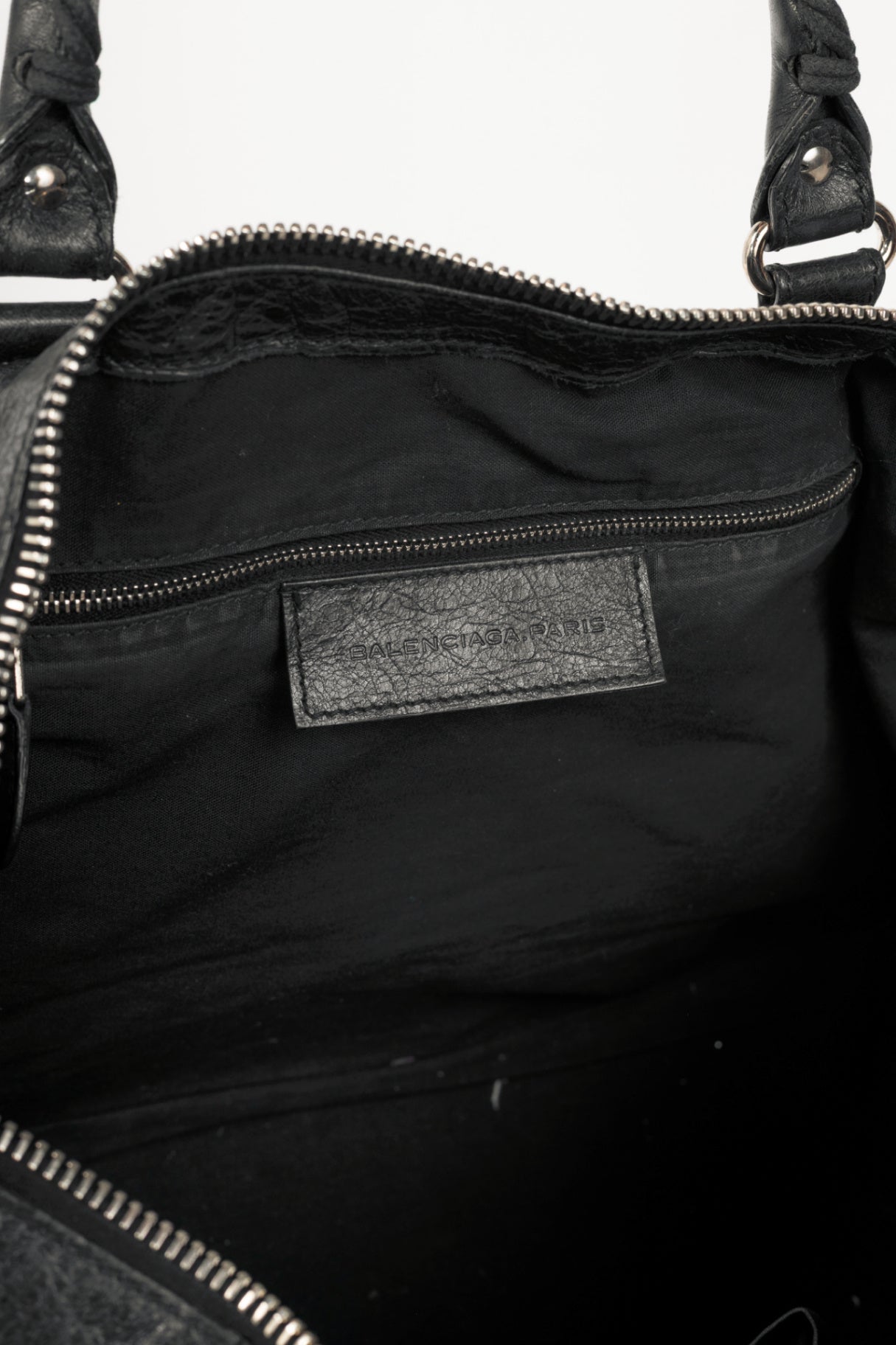 Balenciaga black giant stud moto city