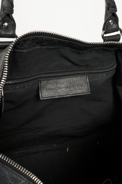 Balenciaga black giant stud moto city