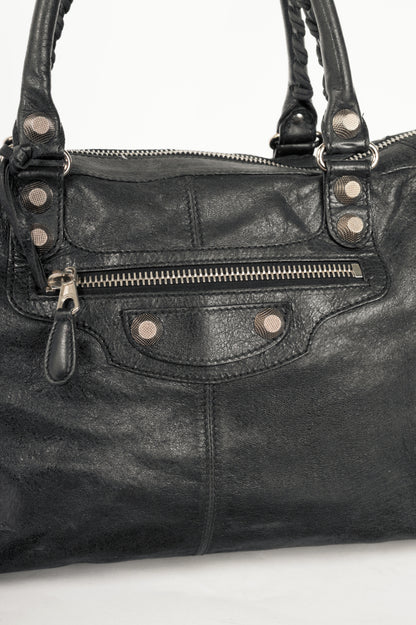 Balenciaga black giant stud moto city
