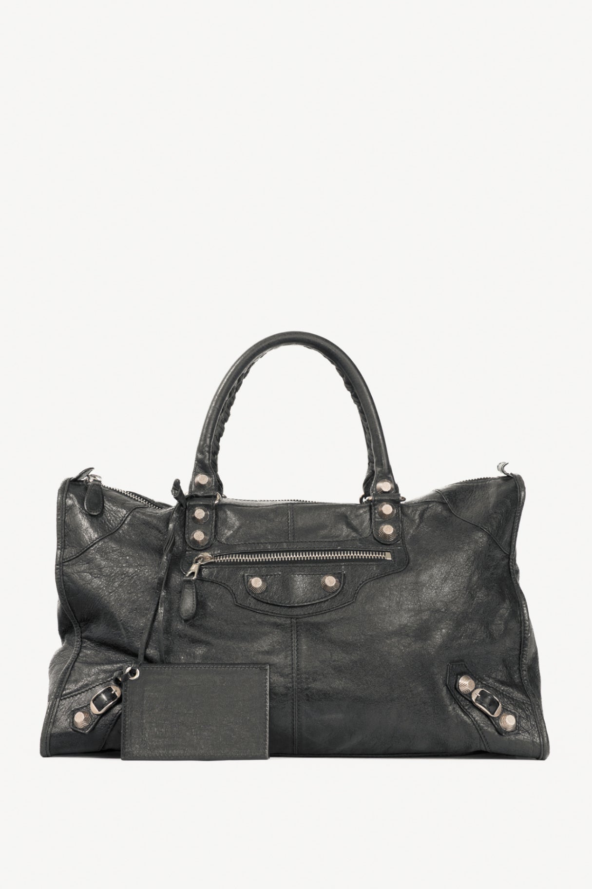 Balenciaga black giant stud moto city