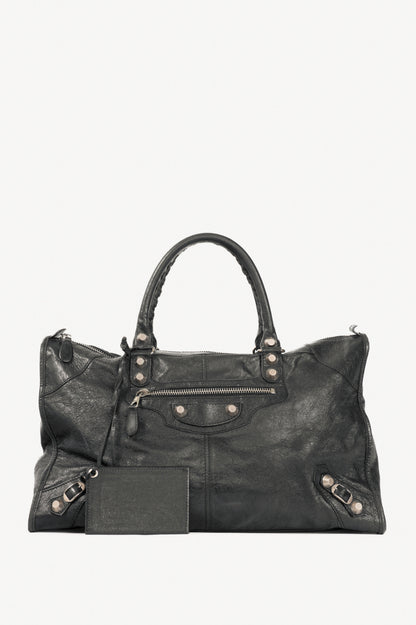Balenciaga black giant stud moto city