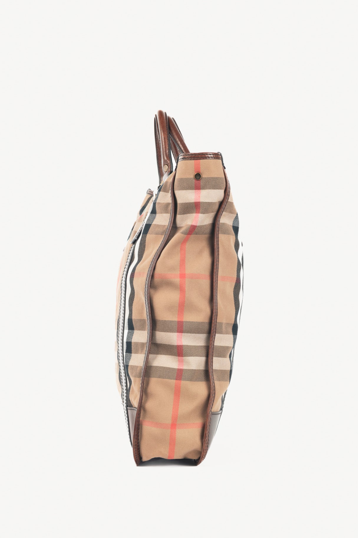 Burberry Maynard "Ebony" Vintage Washed Check Tote